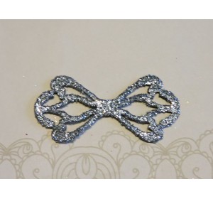 Заготовка "Сердцевина для банта 6"  6*2,8 см, цв.  темное серебро  - 1шт.