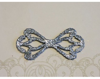 Заготовка "Сердцевина для банта 6"  6*2,8 см, цв.  темное серебро  - 1шт.