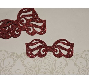 Заготовка "Сердцевина для банта 2" 6*2,5 см, цв.  красный - 1шт.