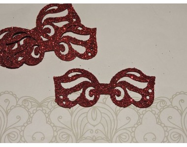 Заготовка "Сердцевина для банта 2" 6*2,5 см, цв.  красный - 1шт.