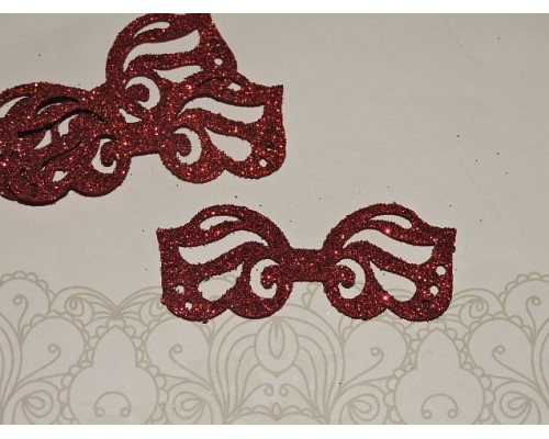 Заготовка "Сердцевина для банта 2" 6*2,5 см, цв.  красный - 1шт.