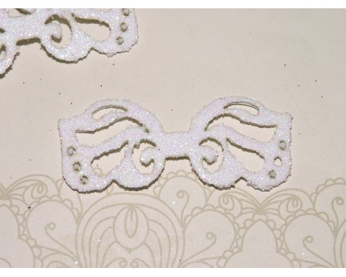 Заготовка "Сердцевина для банта 2" 6*2,5 см, цв.  белый - 1шт.