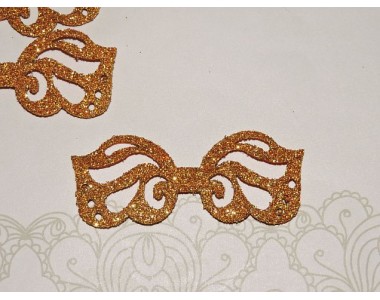 Заготовка "Сердцевина для банта 2" 6*2,5 см, цв.  золото - 1шт.