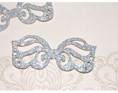 Заготовка "Сердцевина для банта 2" 6*2,5 см, цв.  серебро - 1шт.