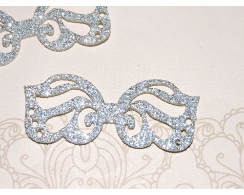 Заготовка "Сердцевина для банта 2" 6*2,5 см, цв.  серебро - 1шт.