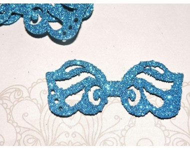 Заготовка "Сердцевина для банта 2" 6*2,5 см, цв.  бирюзовый - 1шт.