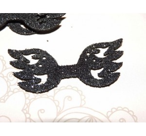 Заготовка "Сердцевина для банта 1" 5,5*2 см, цв.  черный - 1шт.