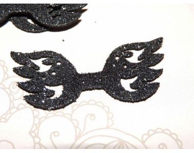 Заготовка "Сердцевина для банта 1" 5,5*2 см, цв.  черный - 1шт.