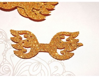 Заготовка "Сердцевина для банта 1" 5,5*2 см, цв.  золото - 1шт.