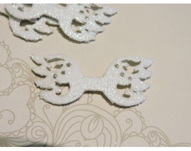 Заготовка "Сердцевина для банта 1" 5,5*2 см, цв.  белый - 1шт.