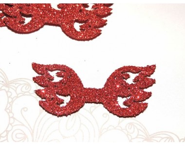 Заготовка "Сердцевина для банта 1" 5,5*2 см, цв.  красный - 1шт.