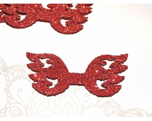 Заготовка "Сердцевина для банта 1" 5,5*2 см, цв.  красный - 1шт.