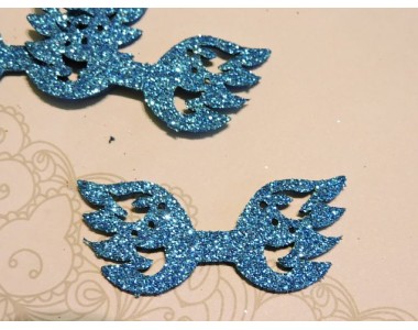 Заготовка "Сердцевина для банта 1" 5,5*2 см, цв.  берюзовый - 1шт.