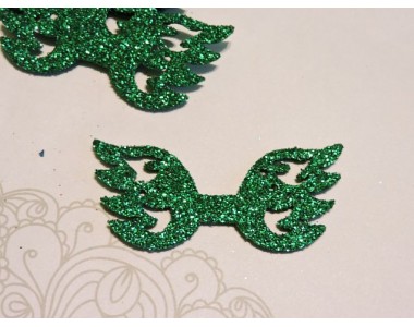 Заготовка "Сердцевина для банта 1" 5,5*2 см, цв.  зеленый - 1шт.