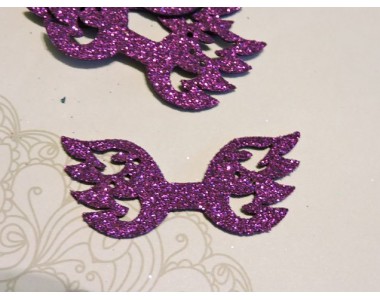 Заготовка "Сердцевина для банта 1" 5,5*2 см, цв.  фиолетовый - 1шт.