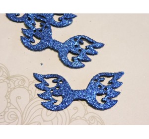 Заготовка "Сердцевина для банта 1" 5,5*2 см, цв.  синий - 1шт.