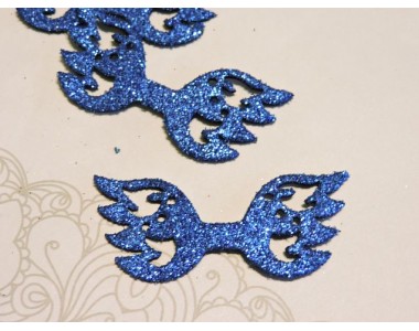 Заготовка "Сердцевина для банта 1" 5,5*2 см, цв.  синий - 1шт.