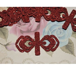 Заготовка "Сердцевина для банта 3" 5*2 см, цв.  красный - 1шт.