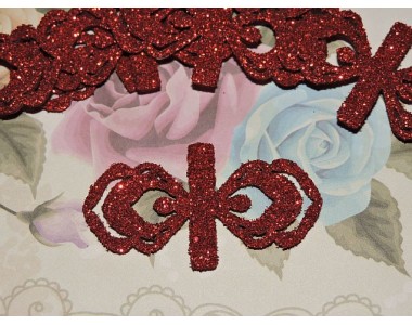 Заготовка "Сердцевина для банта 3" 5*2 см, цв.  красный - 1шт.