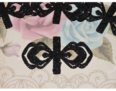 Заготовка "Сердцевина для банта 3" 5*2 см, цв.  черный - 1шт.