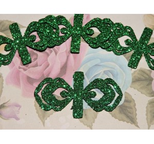 Заготовка "Сердцевина для банта 3" 5*2 см, цв.  зеленый - 1шт.