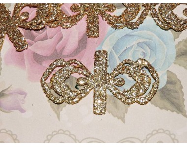 Заготовка "Сердцевина для банта 3" 5*2 см, цв.  золото - 1шт.