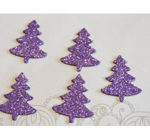 Заготовка фигурка "Елочка 1"  3*2,5 см, цв.  сиреневый - 1шт.