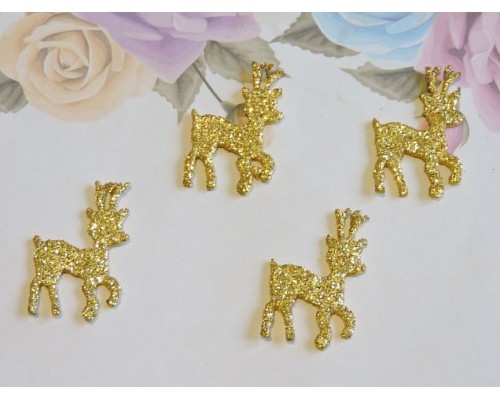 Заготовка фигурка "Олененок 2"  3*2,2 см, цв.  золото - 1шт.