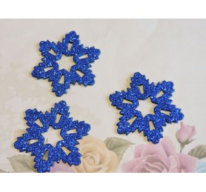 Заготовка фигурка "Снежинки 2"  5*5 см, цв.  синий - 1шт.