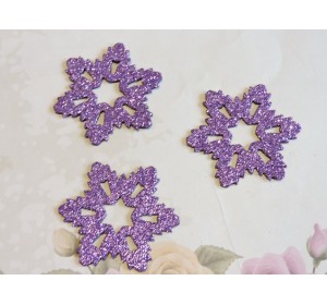 Заготовка фигурка "Снежинки 2"  5*5 см, цв. сиреневый - 1шт.