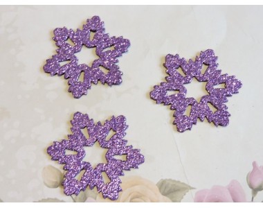 Заготовка фигурка "Снежинки 2"  5*5 см, цв. сиреневый - 1шт.