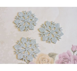 Заготовка фигурка "Снежинки 1"  5*5 см, цв.  серебро - 1шт.