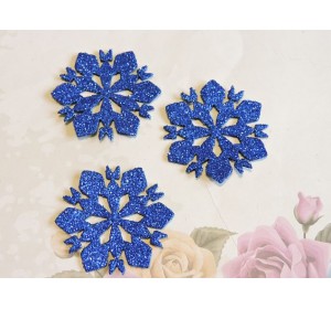 Заготовка фигурка "Снежинки 1"  5*5 см, цв.  синий - 1шт.