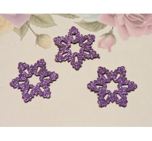Заготовка фигурка "Снежинка 1" 3*3 см, цв. сиреневый - 1 шт