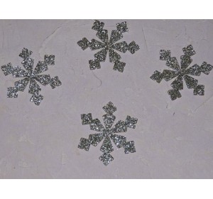 Заготовка фигурка "Снежинка 7" 5*5 см, цв. серебро - 1 шт