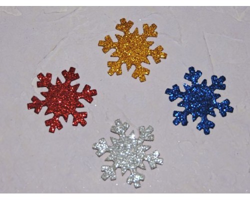 Заготовка фигурка "Снежинка 8" 3*3 см - 1 шт