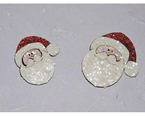 Патчи "Санта", цв. красный - 1шт