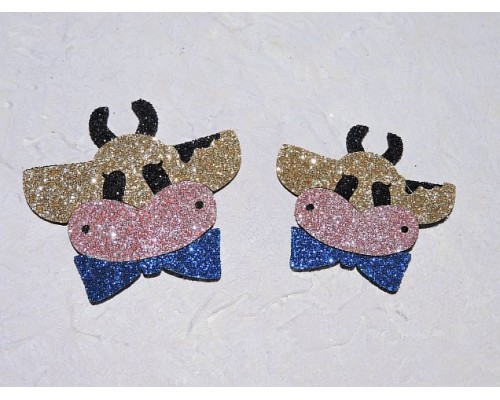 Патчи "Бычок", цв. светло-коричневый - 1шт