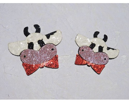 Патчи "Бычок", цв. белый - 1шт