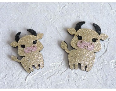 Патчи "Бычок 1", цв. светло-коричневый  - 1шт