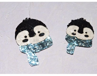 Патчи "Пингвин", цв. синий - 1 шт.