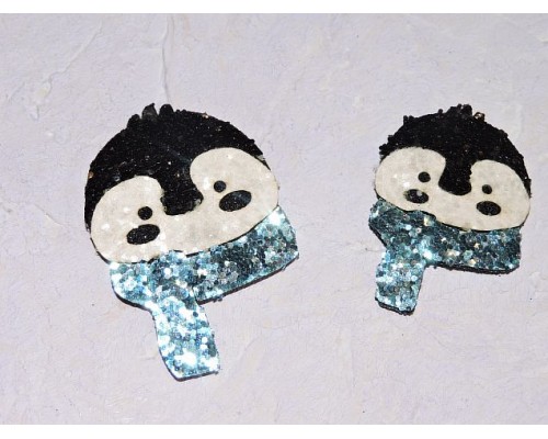 Патчи "Пингвин", цв. синий - 1 шт.