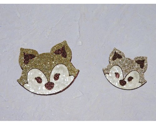 Патчи  "Лисенок", цв. светло-каричневый - 1 шт