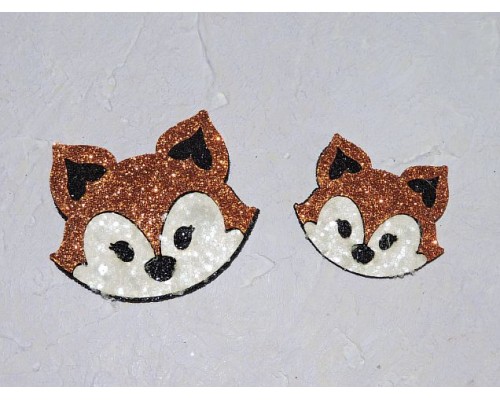 Патчи  "Лисенок", цв. рыжий - 1 шт