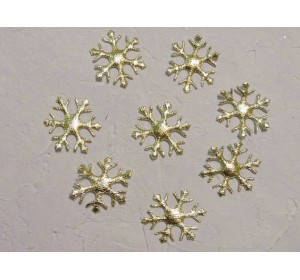 Патчи "Снежинки", 3,9 см цв. золото - 1 шт.