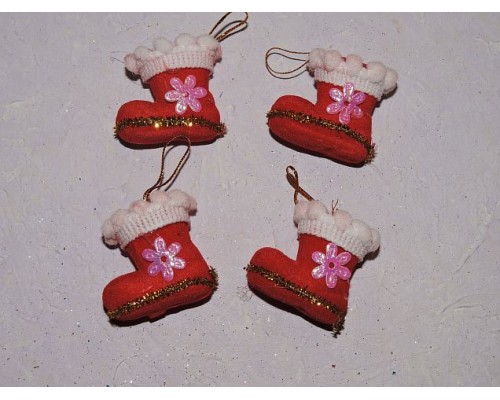 Новогодние украшения 3,5 см "Башмачок" - 1 шт.