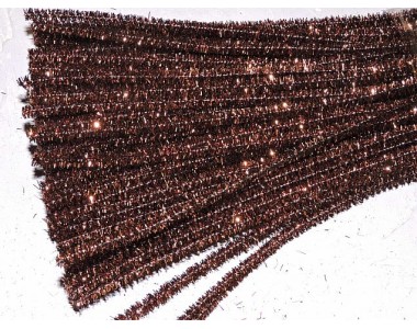 Проволока синельная металлик, цв. коричневый - 1 шт