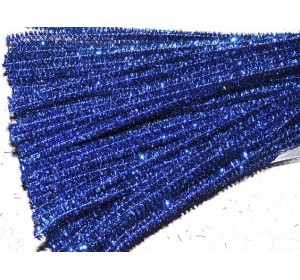 Проволока синельная металлик, цв. синий - 1 шт