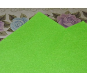 Фетр жесткий 20*30 см толщина 1 мм, цв. салатовый - 1 лист