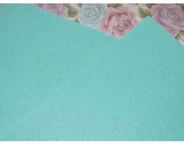 Фетр жесткий 20*30 см толщина 1 мм, цв. аквамарин - 1 лист